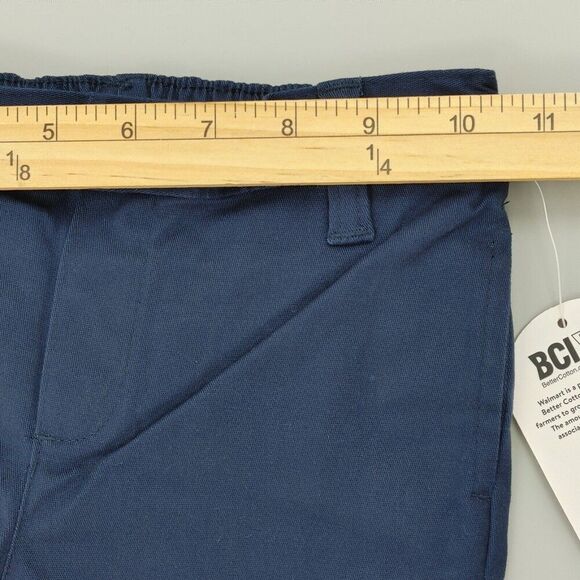 2 Wonder Nation Pants Boys 4T Toddler Navy Blue Flat Front School Uniform Bundle - Picture 10 of 13